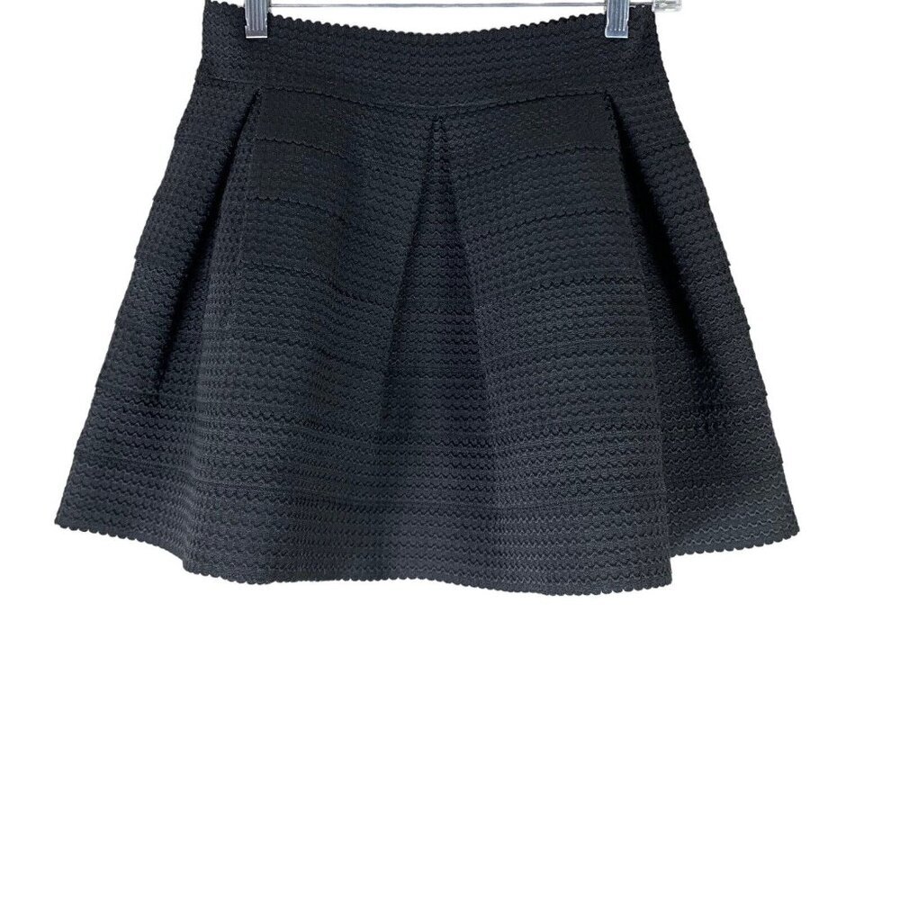 Devlin Sz Large Skirt Black Pleated A Line Skater Stiff Shape Short Skirt Womens